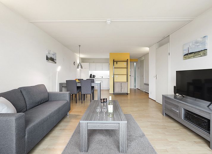 Plattegrond van Ameland State 2-persoons appartement in Nes, Ameland, Waddeneilanden, met moderne indeling.