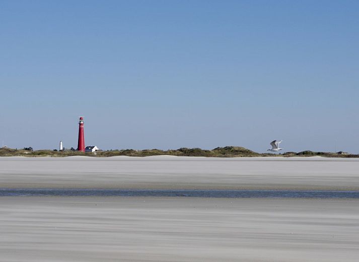 Lichte woonkamer in Klaver Vier vakantiehuis op Schiermonnikoog, met gezellige inrichting.