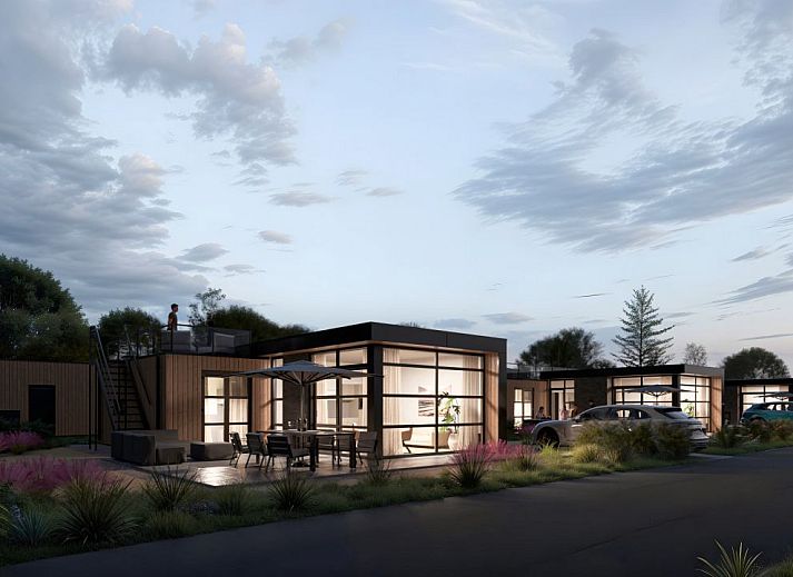 Ruim dakterras van de vrijstaande woning in Workum met uitzicht op natuur en IJsselmeer, perfect voor ontspanning.