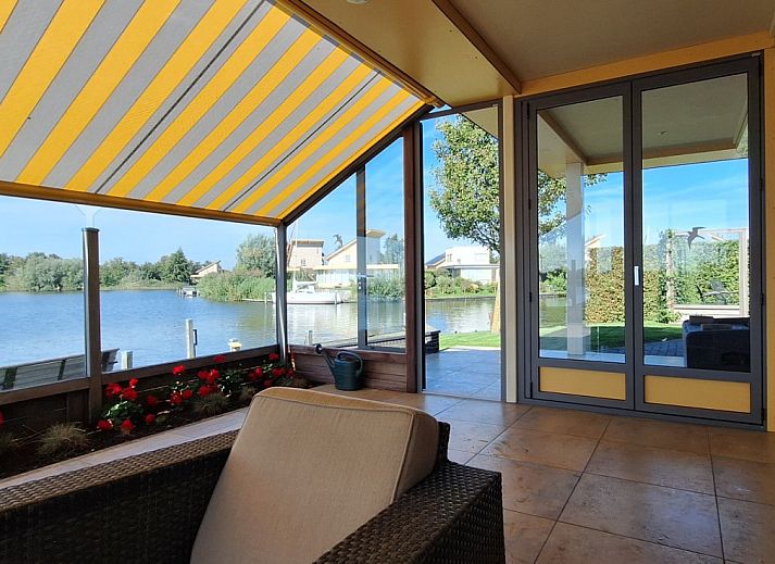 Bedroom with closet in vacation home FR518, Koudum, Frisian Lakes.