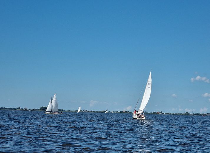 Luftaufnahme der Ferienhaeuser FR173 in Balk, direkt an den friesischen Seen gelegen.