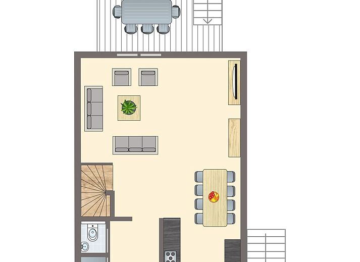 Wasserpark Sneekermeer 8-Personen-Wohnung mit Blick auf das Wasser in Terherne, Friesische Seen.
