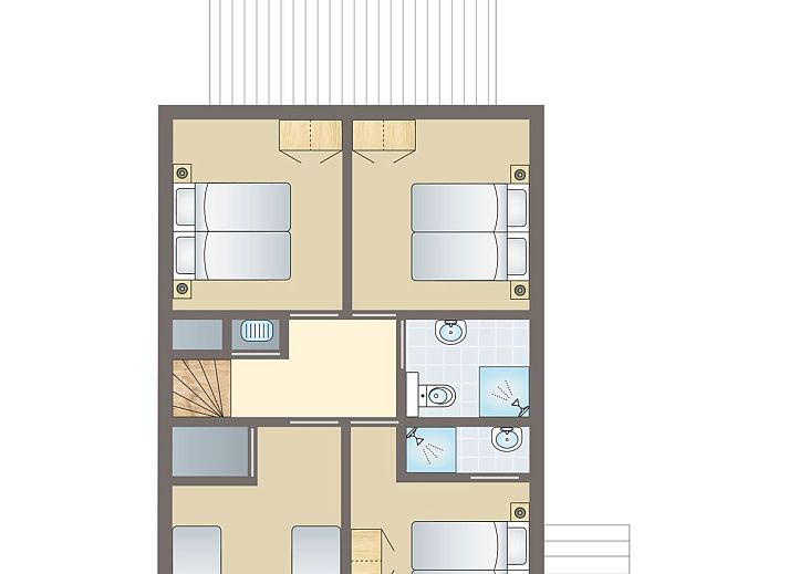 Wasserpark Sneekermeer 8-Personen-Wohnung mit Blick auf das Wasser in Terherne, Friesische Seen.