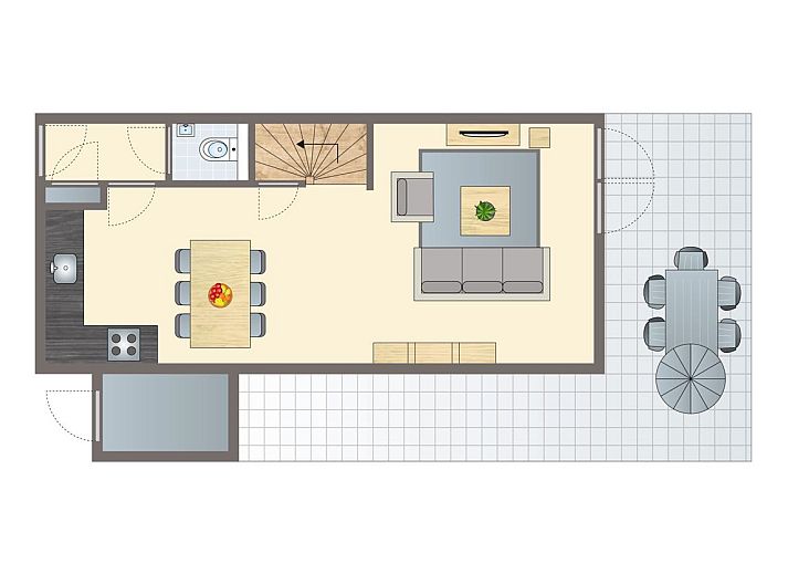 Komfortables Schlafzimmer mit Einzelbetten im Bungalow 4C, Sneekermeer.