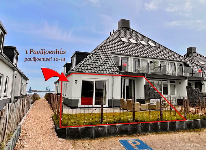 Cottage in Offingawier, charmantes Ferienhaus mit moderner Architektur in Sneekermeer, Friesische Seen.