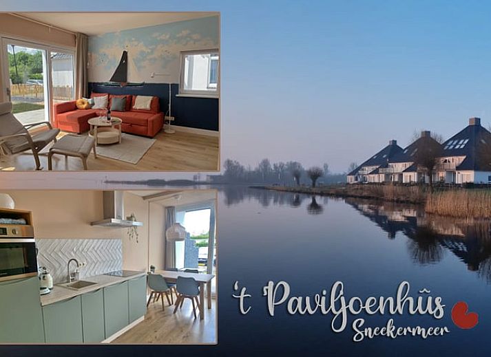 Gemuetliches Wohnzimmer im Cottage in Offingawier, Sneekermeer mit farbenfrohen Moebeln und Gartenblick.