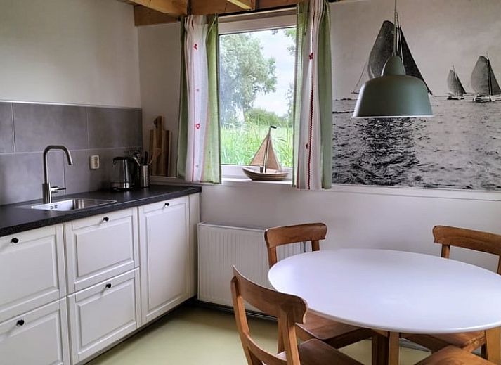 Geniessen Sie die Terrasse im Cottage in Terkaple, Ferienhaus am Sneekermeer, Friesische Seen.