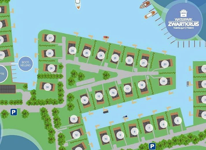 Unterkunft 130103 - Ferienhaus Bergumermeer - Recreatiewoning aan open vaarwater in Friesland