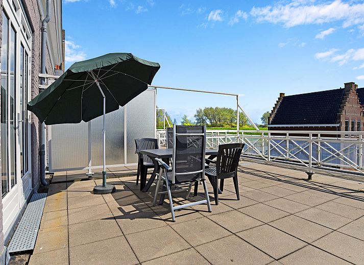 Gezellige zithoek in Esonstad 4-persoons maisonnette, Anjum, Lauwersmeer.