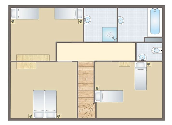 Stijlvolle woonkamer in Esonstad vakantiehuis, Anjum, met wijn en glazen op tafel.