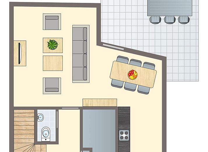 Unterkunft 1605208 - Bungalow Lauwersmeer - Esonstad | 6-persoons woning - Rietwoning | 6D3