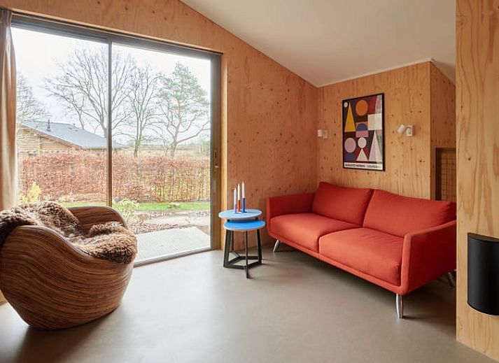 Plattegrond van Vakantiehuisje in Spier, Drenthe, toont de indeling van de vakantiewoning.