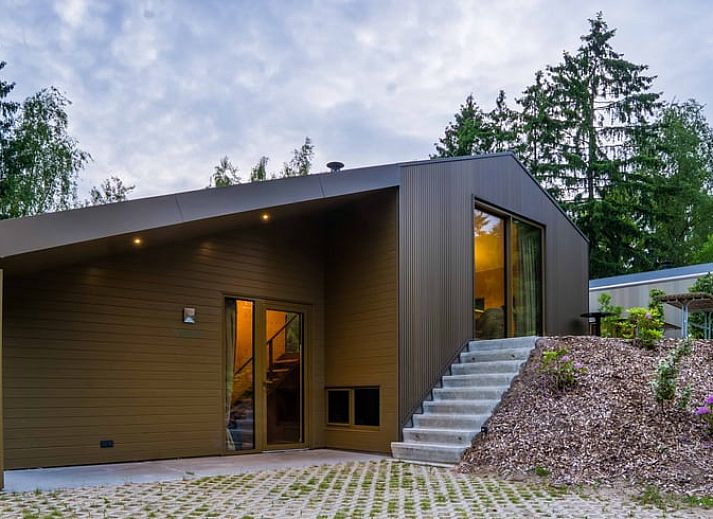 Plattegrond van Vakantiehuisje in Spier, Drenthe, toont de indeling van de vakantiewoning.