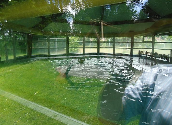 Gezellige woonkamer met uitzicht op tuin in Het Kleine Verschil, Zwiggelte.