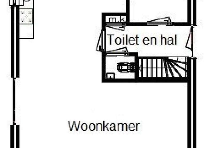 Ruime woonkamer van vakantiehuis DG1609 in Hoogersmilde, Midden Drenthe, met grote ramen en een comfortabel interieur.