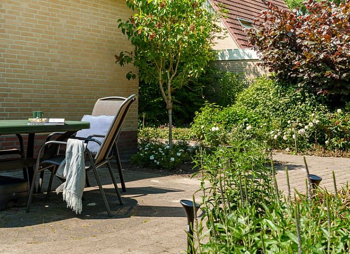 Slaapkamer met tweepersoonsbed in Vakantiehuis in Schoonloo, Midden Drenthe.