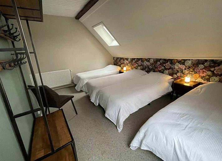 DG410 vacation home in Schoonloo, Drenthe with a spacious backyard and play equipment for children.