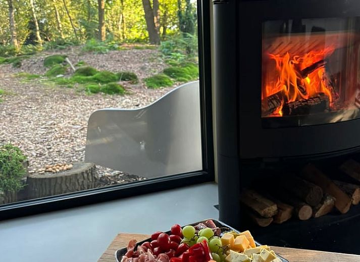 Ferienhaus in Drijber umgeben von bunten Blumen in Zentral-Drenthe fuer einen erholsamen Urlaub.