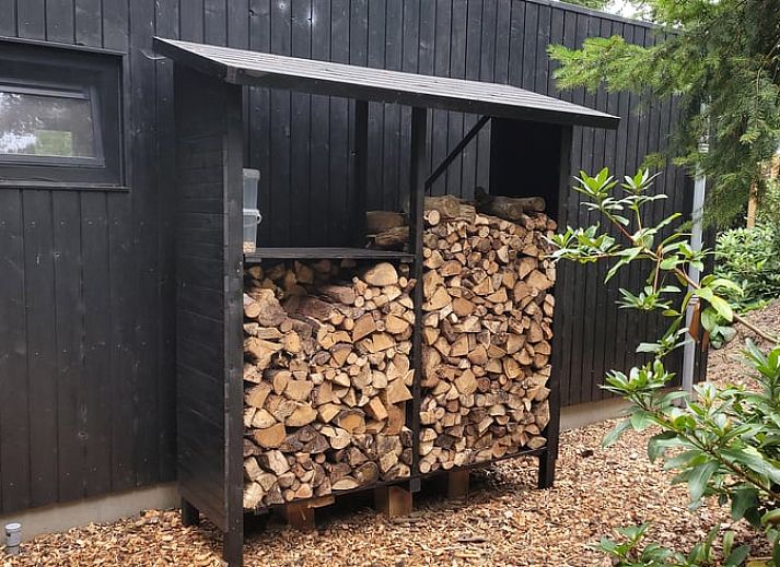 Blick vom Ferienhaus in Drijber auf die gruene Natur von Mittel-Drenthe, ideal fuer Naturliebhaber.