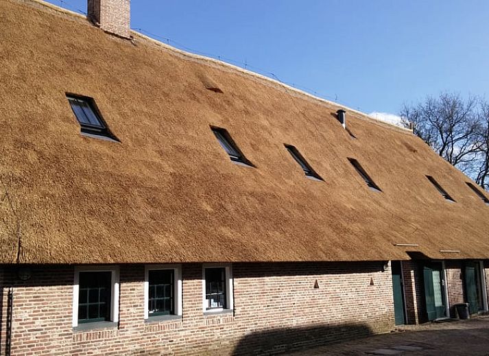 Comfortable bedroom in vacation home Orvelte, Central Drenthe with skylight.