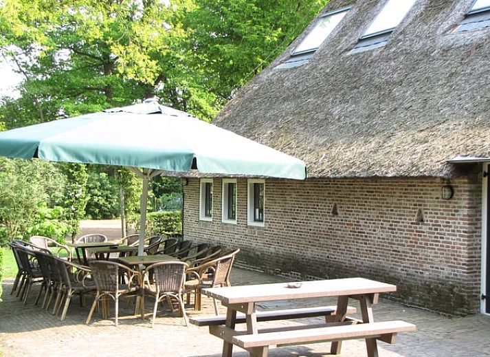 Comfortable bedroom in vacation home Orvelte, Central Drenthe with skylight.