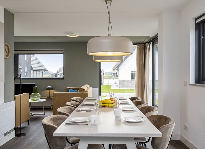 Comfortable sitting area in vacation home 8-person house 8C in Midden Drenthe.