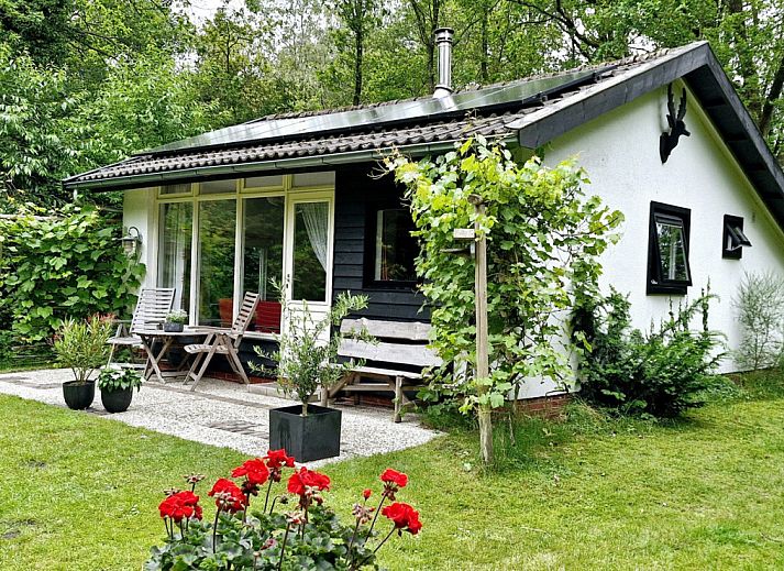 DG1928 vakantiehuis met veranda in het groene Hooghalen, Midden Drenthe.