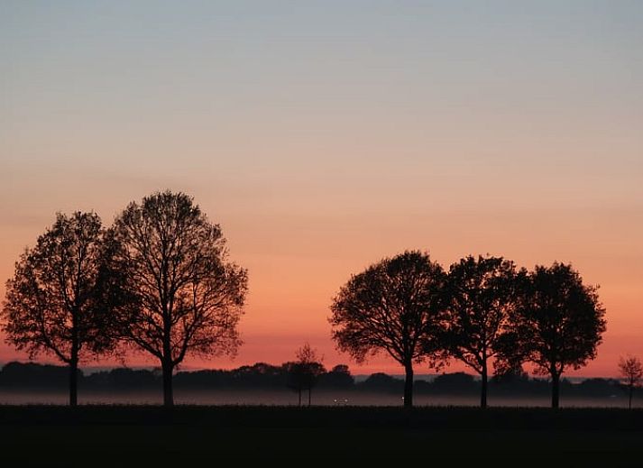Evening campfire at cottage in Mantinge, Central Drenthe, perfect for relaxing evenings.