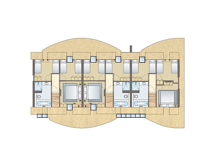 Gezellige woonkamer in Hof van Saksen 18-persoons boerderij, Nooitgedacht, Drenthe met ruime zithoek en open haard.