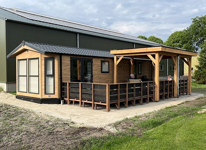 Modern kitchen in Holiday cottage in Eeserveen, Drenthe with lots of light.