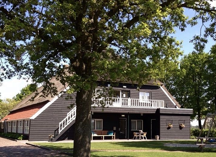 Gezellig terras bij Vakantiehuisje in Witteveen, gelegen in het groene hart van Midden Drenthe.