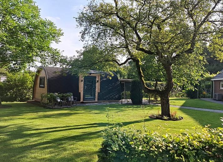 Rustikales Ferienhaus in Westdorp, Zentral-Drenthe, umgeben von ueppiger Natur.