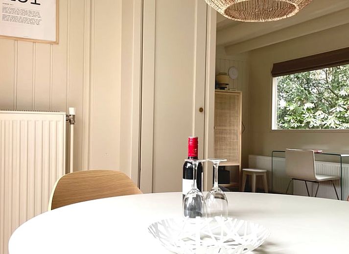 Moderne keuken in Huisje in Een, vakantieaccommodatie in Drenthe.