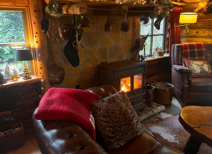 Charmant vakantiehuis Huisje in Norg, gelegen in het bosrijke Norg, Noord Drenthe, met sfeervolle verlichting.
