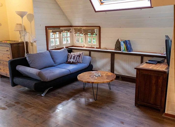 Charmantes Ferienhaus DG1404 in Norg, Nord-Drenthe mit Reetdach und Terrasse inmitten der Natur.