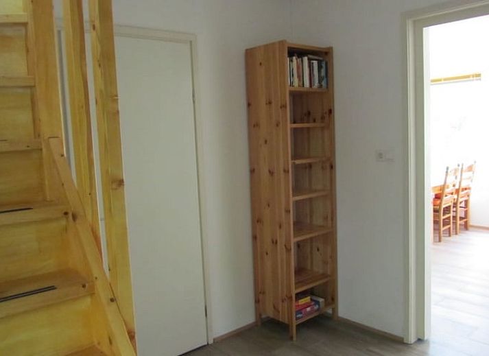 Knusse slaaphoek in vakantiehuisje in Schipborg, Noord Drenthe.