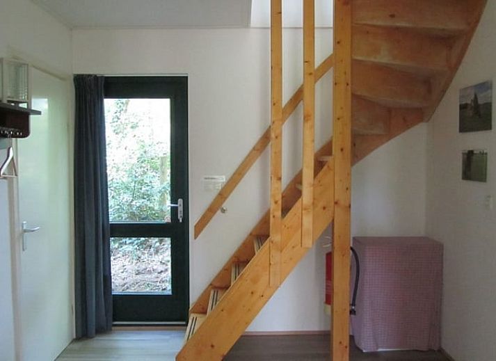 Knusse slaaphoek in vakantiehuisje in Schipborg, Noord Drenthe.