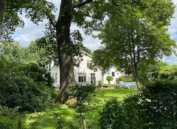 Bright room in Cottage in Tynaarlo, North Drenthe, with large windows and a comfortable bed.