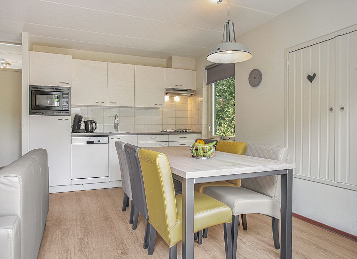 Gezellige zithoek met open haard in Het Land van Bartje 6-persoons landhuis, Ees, Noord Drenthe.