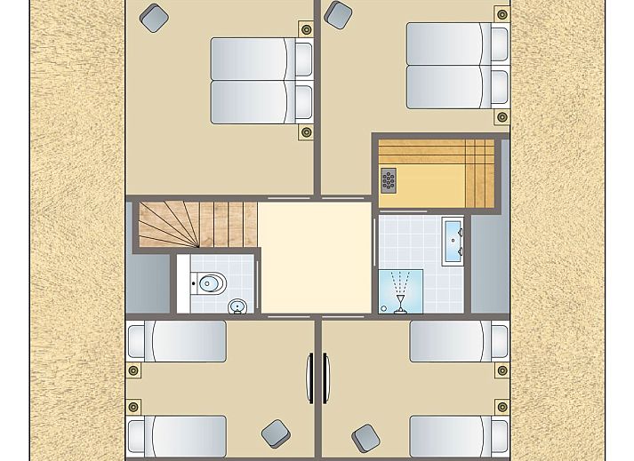 Ontspan in de sauna van Het Land van Bartje 10-persoons boerderij in Ees, Noord Drenthe.