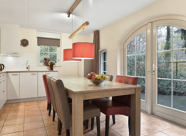 Stylish interior of Het Land van Bartje 6-person farm house in Ees, Drenthe, with modern furnishings.