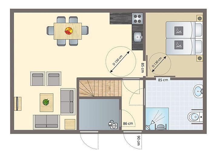 Verblijf 182937 • Bungalow Noord Drenthe • Het Land van Bartje | 6-persoons hoevewoning - Extra toegank