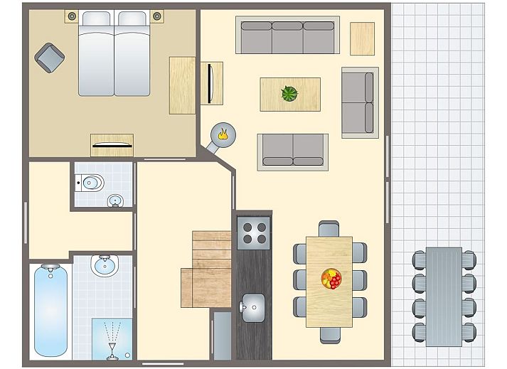 Unterkunft 182984 - Bungalow Noord Drenthe - Het Land van Bartje | 8-persoons boerderij - Extra toegankel