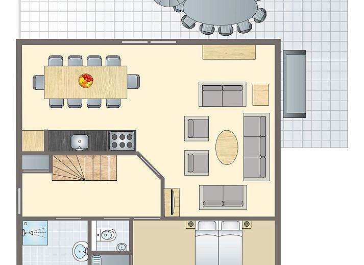 Guest house 182999 - Bungalow Noord Drenthe - Het Land van Bartje | 10-persoons boerderij | 10EL