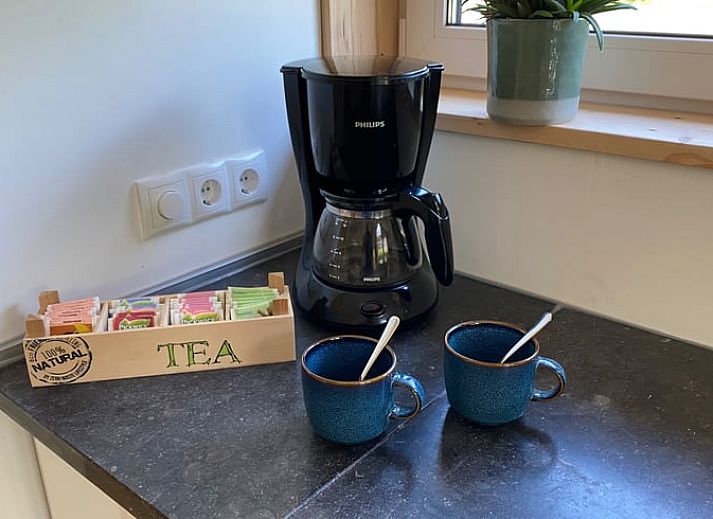 Gemuetliches Beisammensein auf der Terrasse von Huisje in Vries, Ferienhaus in Nord-Drenthe.