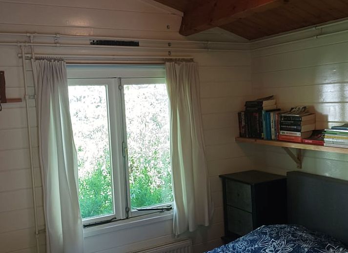 Veranda van Huisje in Matsloot, uitnodigend vakantiehuis in Noord Drenthe, Drenthe.