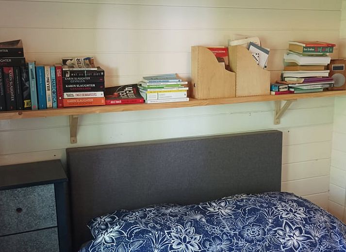 Veranda van Huisje in Matsloot, uitnodigend vakantiehuis in Noord Drenthe, Drenthe.