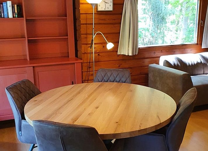 Cozy living room in Cottage in Meppen, vacation home in Southeast Drenthe with comfortable sitting area.