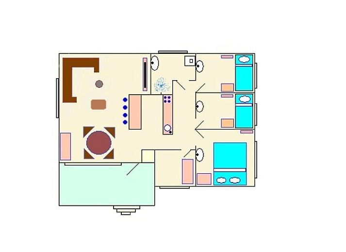 Large windows in the dining room of Cottage in Meppen, vacation home in Southeast Drenthe overlooking nature.
