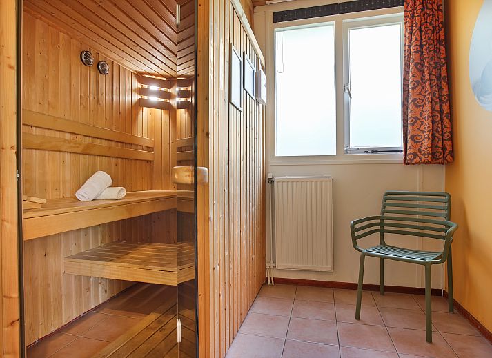 Private sauna in Aelderholt 6-person bungalow 6CE, Aalden, Drenthe.